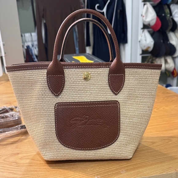 Longchamp: Le Pliage Collection XS Basket bag Brown - Canvas - Picture 5 of 16